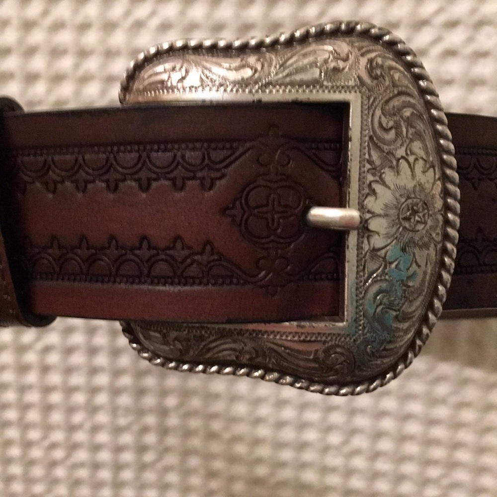 Belt, leather Nocona genuine  leather